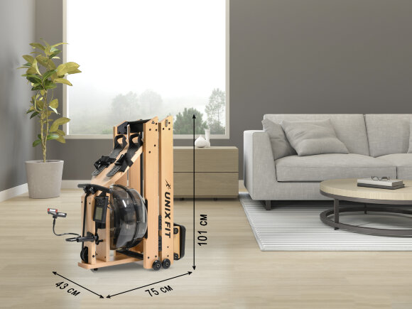 Гребной тренажер UNIXFIT Wood Rower Light Гребной тренажер UNIXFIT Wood Rower Light